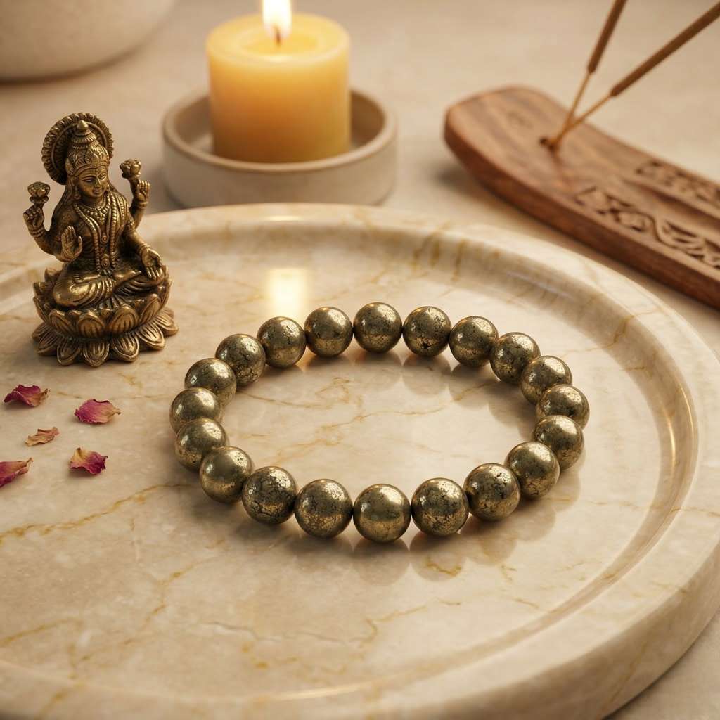 Daevik True Shri Aakarshan Bracelet – Raw Pyrite Wealth Magnet